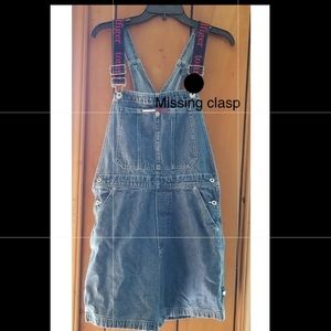 Vintage Tommy Hilfiger Women Denim Overalls Shorts